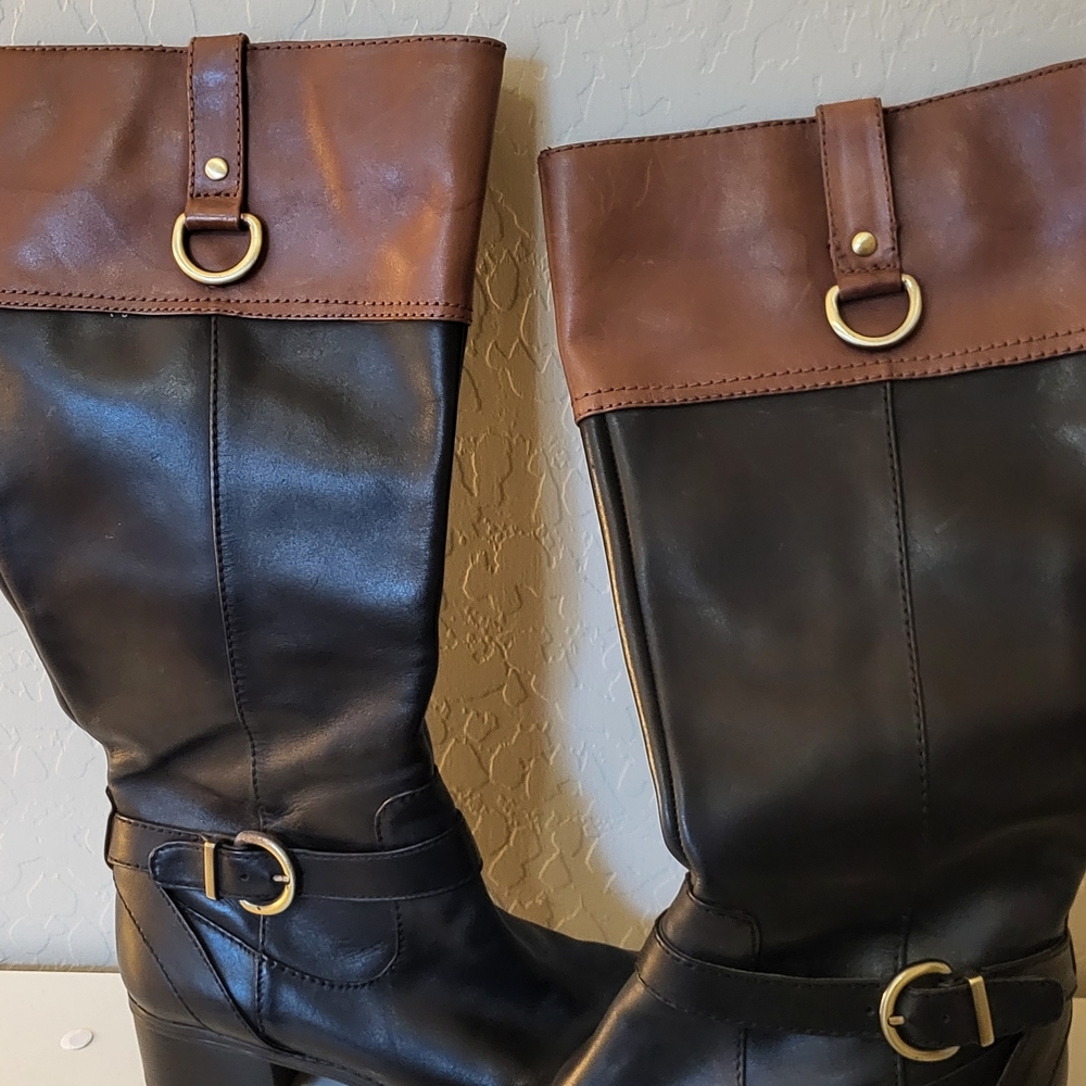 Bandolino Black and Brown Heeled Boots